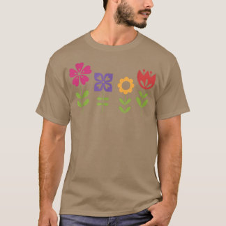 Colourful Decorative Floral Design Flowers  T-Shirt