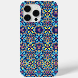 Colourful Decorative Floral Pattern iPhone 15 Pro Max Case