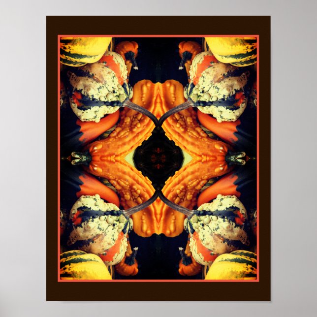 Colourful Decorative Gourds Abstract  Poster (Front)