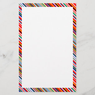 colourful decorative stripes stationery