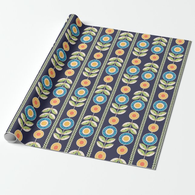Colourful Decorative Wrapping Paper (Unrolled)