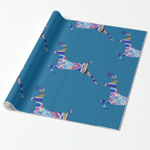 Colourful Deer Glossy Wrapping Paper, Paper