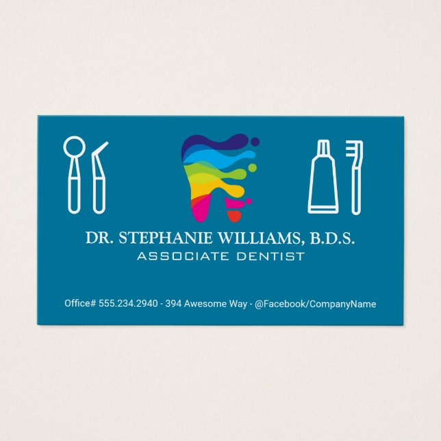 Colourful Dental Logo | Tools (Front)