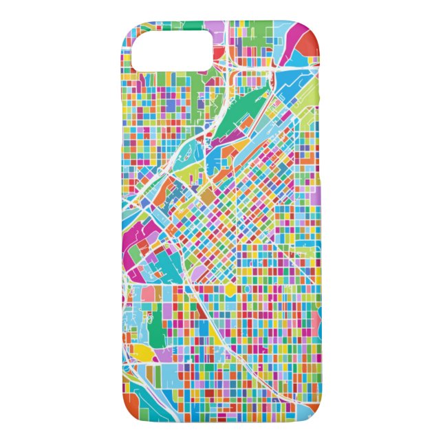 Colourful Denver Map Case-Mate iPhone Case (Back)