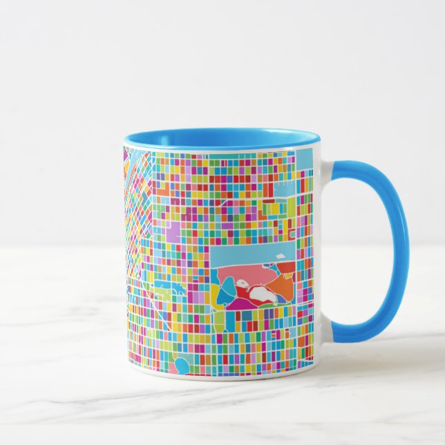 Colourful Denver Map Mug (Right)