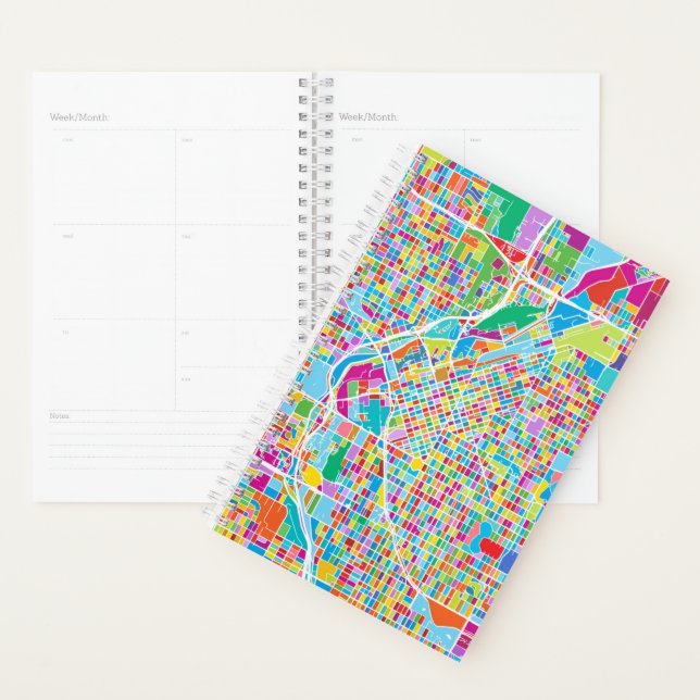 Colourful Denver Map Planner (Display)