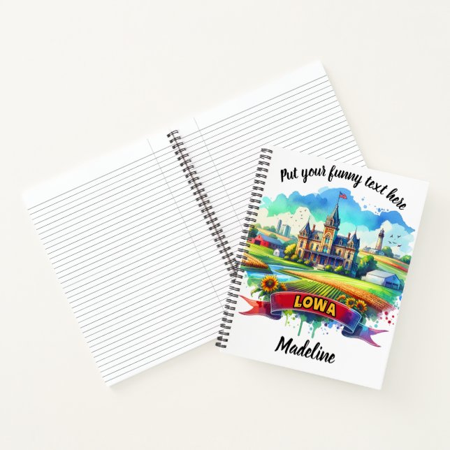Colourful depiction of an iconic Iowa farmstead Notebook (Inside)