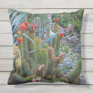 Colourful Desert Botanical Garden Outdoor Pillow. Cushion