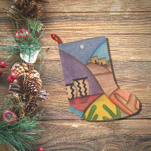 Colourful Desert Southwest Cactus Small Christmas Stocking