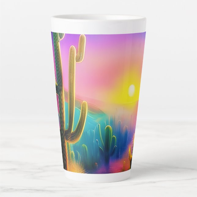 Colourful desert sunset  latte mug (Front)