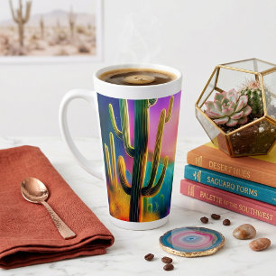 Colourful desert sunset  latte mug
