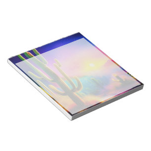 Colourful desert sunset  notepad