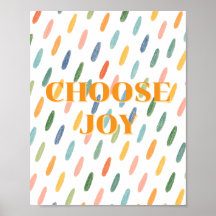 Colourful design, Choose Joy Poster