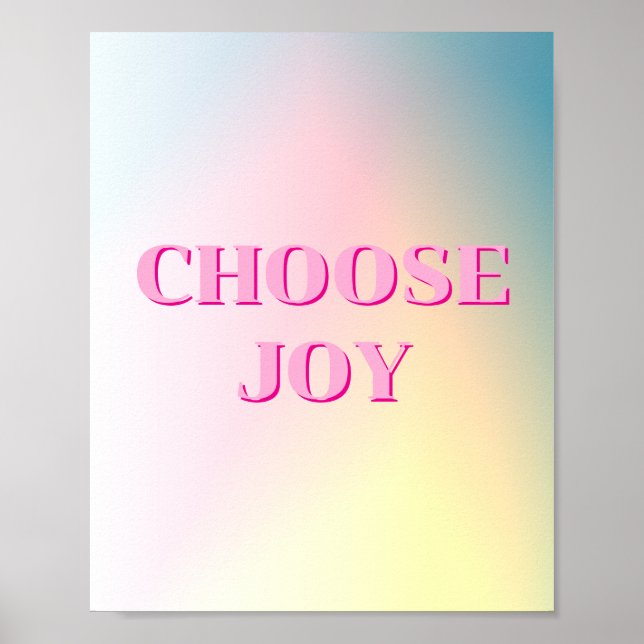 Colourful design, Choose Joy Poster  (Front)