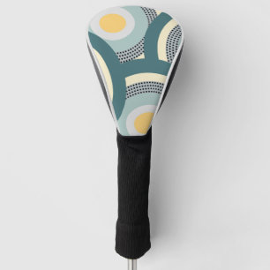 Colourful design circles and polka dots decoration golf head cover