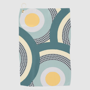 Colourful design circles and polka dots decoration golf towel