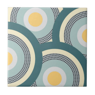 Colourful design circles and polka dots decoration tile