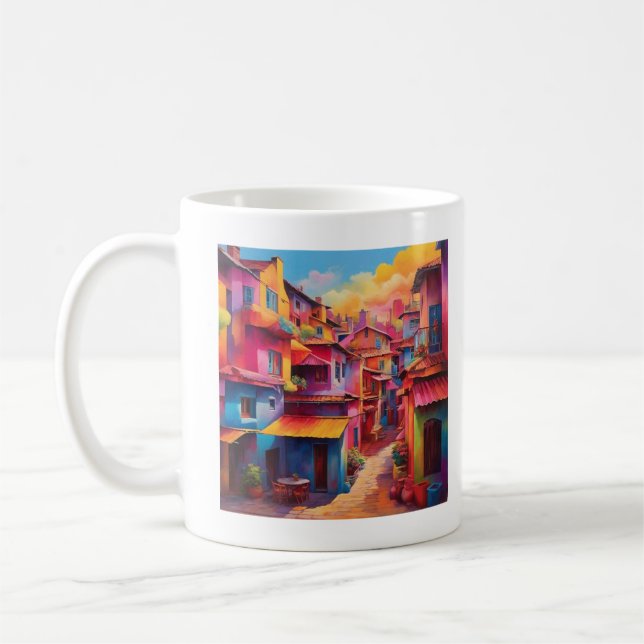 Colourful Design Coffee Mug (Left)