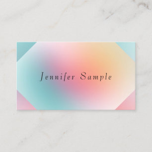 Colourful Design Elegant Professional Modern Templ Business Card