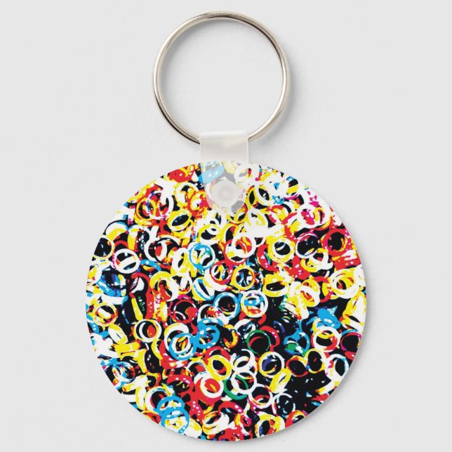 Colourful design key ring (Front)