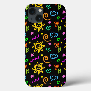 Colourful design of background for kids iPhone 13 case