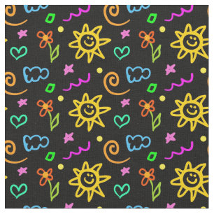 Colourful design of background for kids fabric