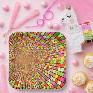 Colourful Design Paper Plate