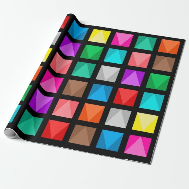Colourful design wrapping paper (Unrolled)