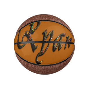 Colourful Designed Ryan Name, Mini Basketball