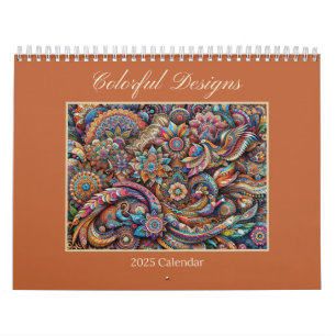 Colourful Designs Abstract Art Calendar