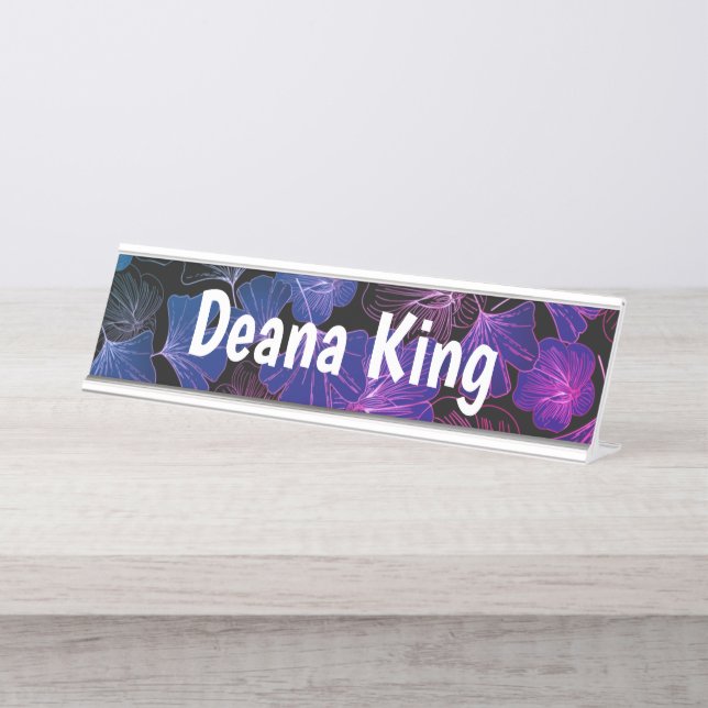 Colourful desk name sign (Front)