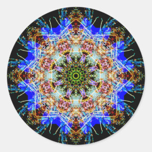Colourful Detailed Mandala Classic Round Sticker