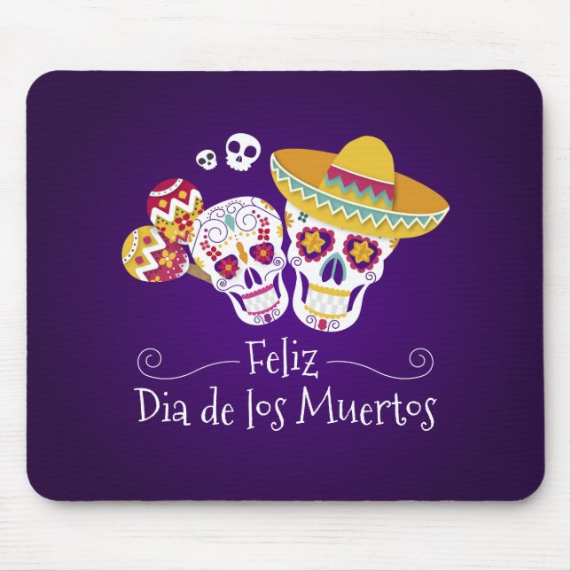 Colourful Dia de los Muertos | Mousepad (Front)