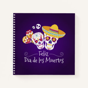 Colourful Dia de los Muertos Notebook
