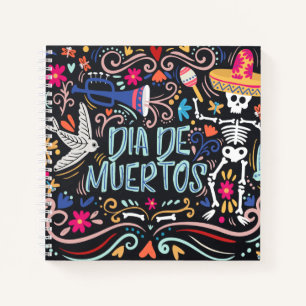 Colourful Dia de los Muertos Notebook