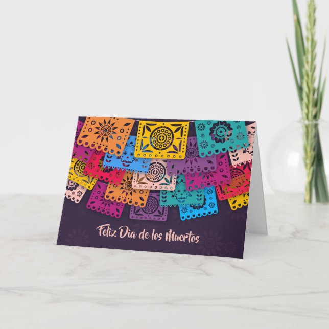 Colourful Dia de Muertos Banners | Greeting Card (Front)