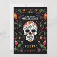 💀🎉 Colourful Día de Muertos Party Invitation