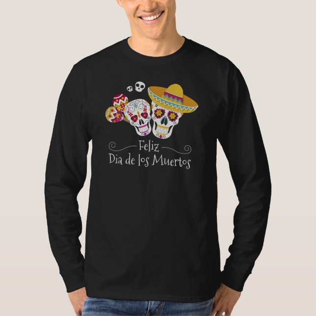 Colourful Dia de Muertos Party | Sleeve Shirt (Front)