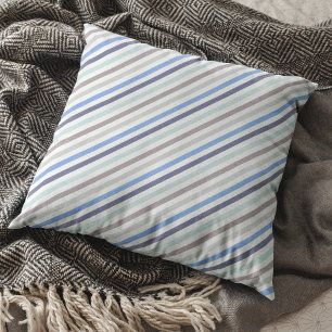 Colourful Diagonal Stripe Pattern Cushion