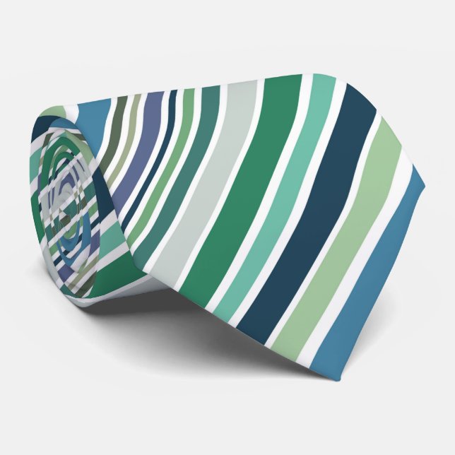 Colourful diagonal stripes design tie (Rolled)
