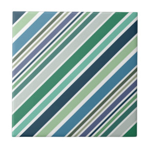 Colourful diagonal stripes design tile