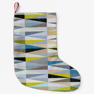 Colourful Diamond Floor Tiles Texture Small Christmas Stocking