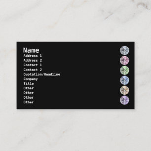 Colourful diamonds-Black Business Card