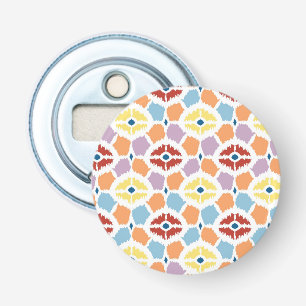 Colourful diamonds ikat geometric bottle opener