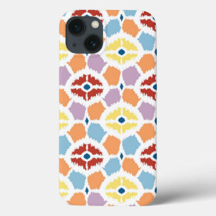 Colourful diamonds ikat geometric iPhone 13 case