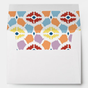 Colourful diamonds ikat geometric envelope