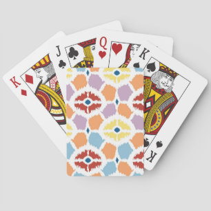 Colourful diamonds ikat geometric playing cards