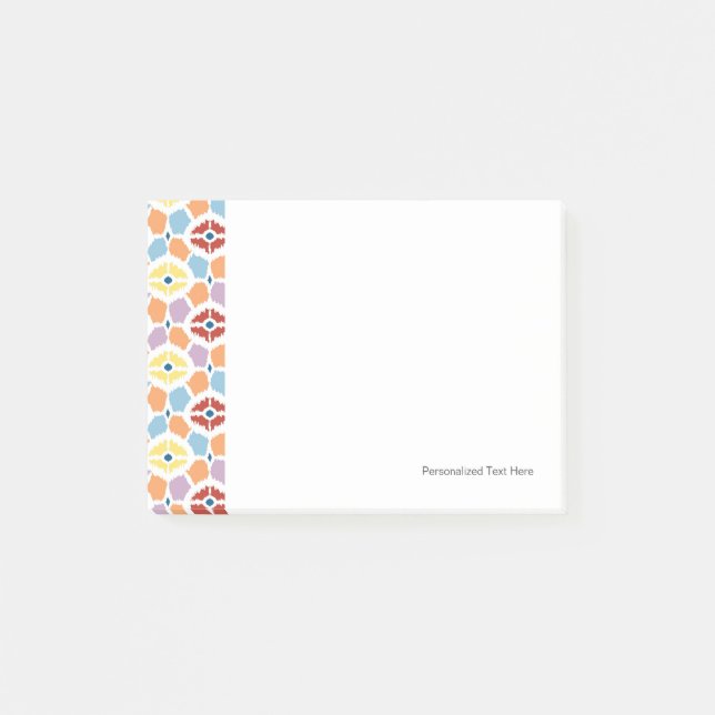 Colourful diamonds ikat geometric post-it notes (Front)