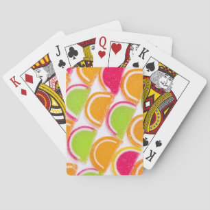 Colourful Different Jelly Candy Playing Cards
