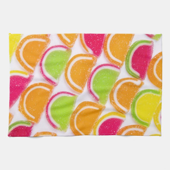 Colourful Different Jelly Candy Tea Towel (Horizontal)